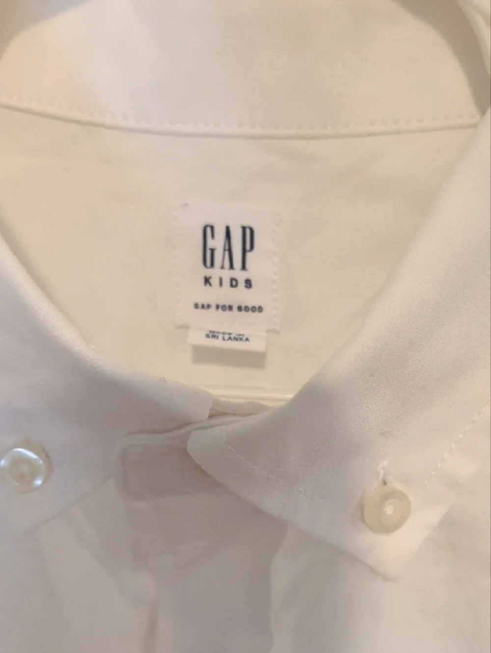 GAP Kids White Button-Down Dress Shirt